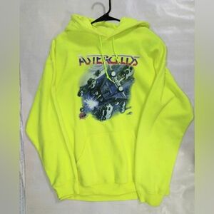 Neon Yellow Asteroids Graphic Hoodie